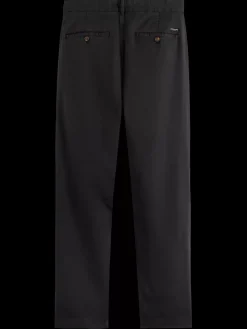 Fashion Scotch & Soda Seasonal - straight fit garment-dyed pleated chino Black
