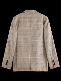 Best Scotch & Soda Sequin prince of wales check boyfriend single breasted blazer SequinPrinceofWales