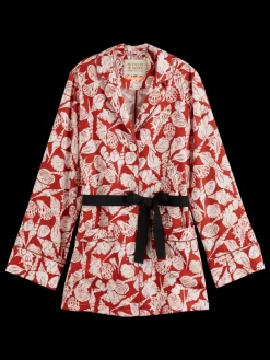 Best Scotch & Soda SHELL BATIK PRINTED PYJAMA BLAZER ShellBatikTerracotta