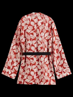 Best Scotch & Soda SHELL BATIK PRINTED PYJAMA BLAZER ShellBatikTerracotta