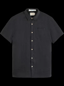 Sale Scotch & Soda Short sleeve linen shirt