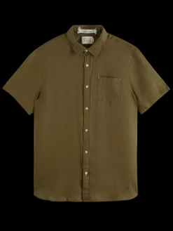 Sale Scotch & Soda Short sleeve linen shirt