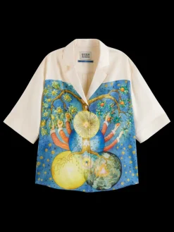 Hot Scotch & Soda SHORT SLEEVED SHIRT EMBASSY OF THE FREE MIND PRINT EmbassyTreeAOP