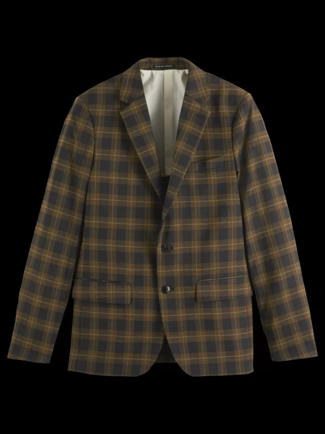 Hot Scotch & Soda Single-breasted yarn-dyed check regular fit blazer GoldenBrownCheck