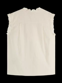 New Scotch & Soda Sleeveless ruffle shirt SoftIce