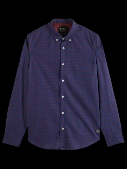 Online Scotch & Soda Slim fit ditsy aop shirt