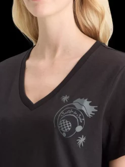 Discount Scotch & Soda SLUB V-NECK REGULAR FIT T-SHIRT
