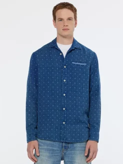 Hot Scotch & Soda Special denim weave with wash effects shirt WashedIndigo