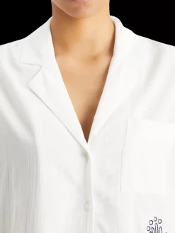Fashion Scotch & Soda Ss shirt with embroidery White