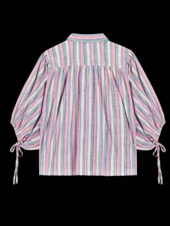 Hot Scotch & Soda STRIPED BALLOON SLEEVE SHIRT BeachStripe