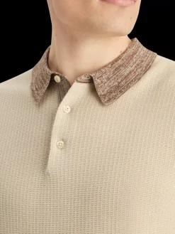 Hot Scotch & Soda Structure knitted polo