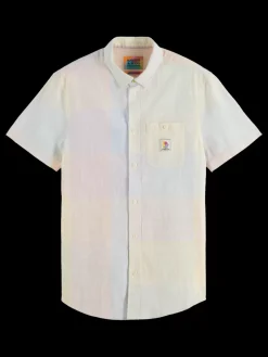 Clearance Scotch & Soda Structured checked short sleeve shirt Multicolourcheck