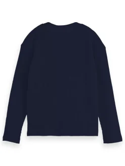 Outlet Scotch & Soda STRUCTURED LONG-SLEEVED T-SHIRT Night
