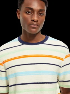 Best Scotch & Soda Structured striped t-shirt MulticolourStripe