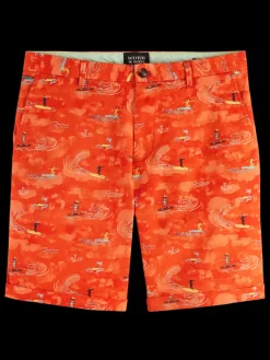 Hot Scotch & Soda Stuart- printed stretch-cotton chino short