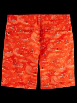 Hot Scotch & Soda Stuart- printed stretch-cotton chino short