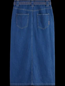 New Scotch & Soda SUMMERY SKIRT WITH BELT - WASHED INDIGO WashedIndigo