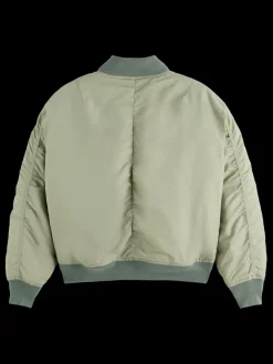 Online Scotch & Soda TECHNICAL NYLON BOMBER Sage