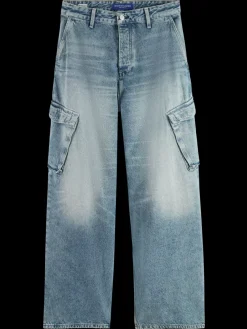 Online Scotch & Soda The daze wide leg cargo jeans - rolling road RollingRoad