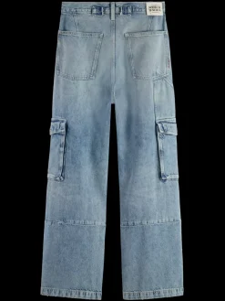 Outlet Scotch & Soda The deep low rise loose cargo jeans -rolling road RollingRoad