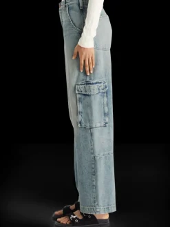 Outlet Scotch & Soda The deep low rise loose cargo jeans -rolling road RollingRoad