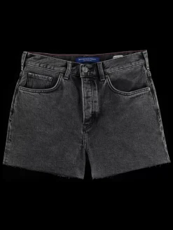 Online Scotch & Soda THE RAY 5 POCKET LOW RISE DENIM SHORT - WASHED BLACK WashedBlack