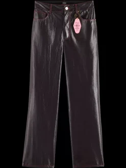 Fashion Scotch & Soda THE SKY FAUX LEATHER VINYL PANT Wine