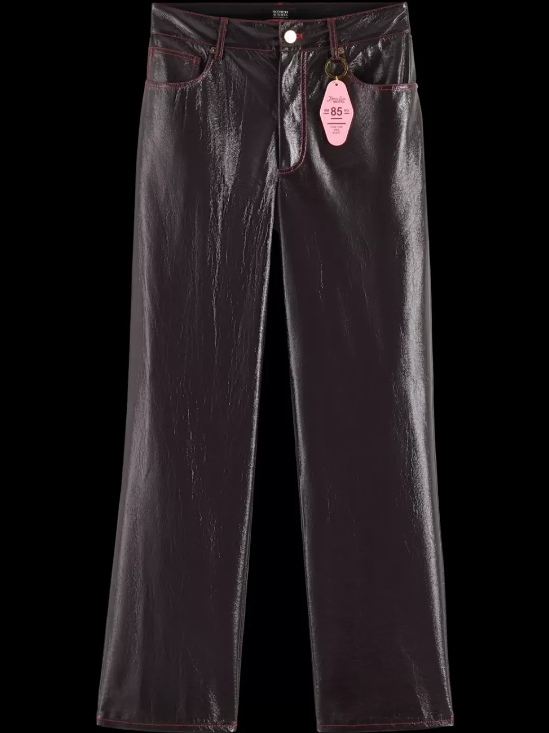 Fashion Scotch & Soda THE SKY FAUX LEATHER VINYL PANT Wine
