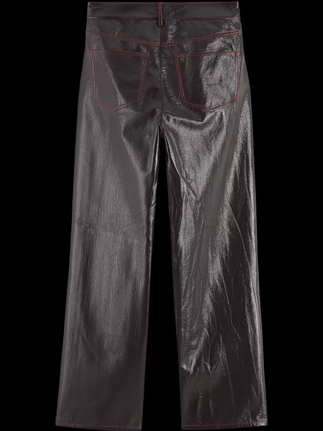 Fashion Scotch & Soda THE SKY FAUX LEATHER VINYL PANT Wine