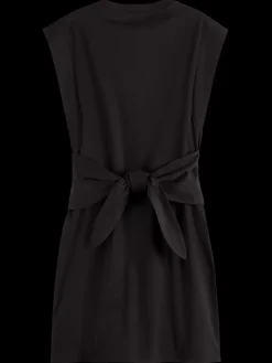 Online Scotch & Soda TIE WAIST MINI JERSEY DRESS