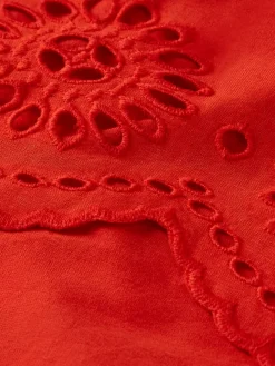 Clearance Scotch & Soda Tiered broderie anglaise skirt LobsterRed