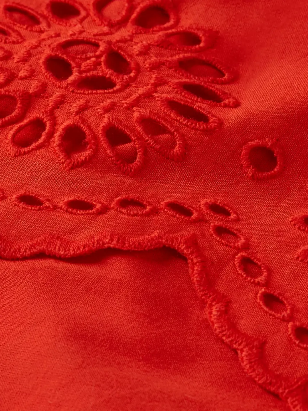 Clearance Scotch & Soda Tiered broderie anglaise skirt LobsterRed