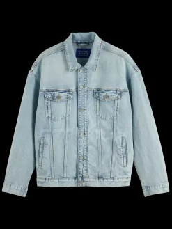 Hot Scotch & Soda Trucker jacket with artwork WashedUp