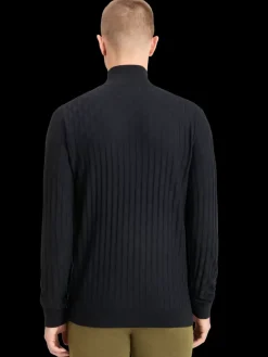 Sale Scotch & Soda TURTLE NECK REGULAR FIT RELIEF STITCH SWEATER Black