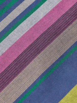 Discount Scotch & Soda Twilt - blanket-striped cotton-twill short BlackMultiStripe