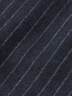 Best Scotch & Soda TWILT - BRUSHED WOOL-BLEND PLEATED CHINO CharcoalStripe