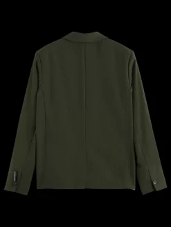 Hot Scotch & Soda Unconstructed relaxed wool-blend blazer HeritageGreen