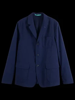 New Scotch & Soda Unconstructed seersucker blazer Navyblue