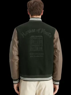 Online Scotch & Soda Varsity jacket HeritageGreen
