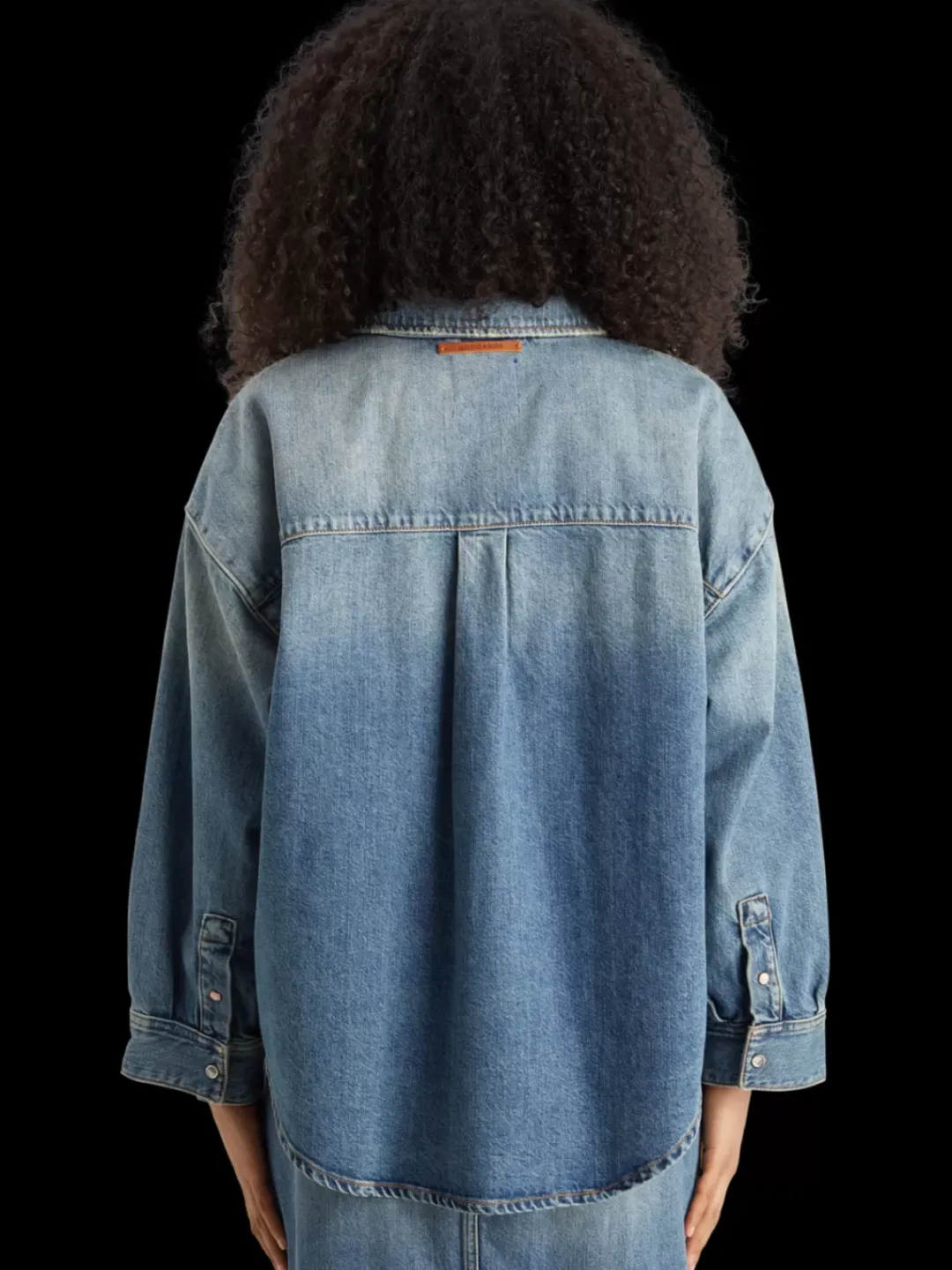 Outlet Scotch & Soda Vintage washed denim overshirt - frisco nights FriscoNights