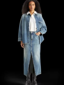 Outlet Scotch & Soda Vintage washed denim overshirt - frisco nights FriscoNights