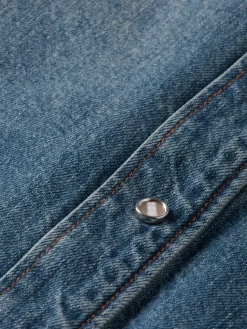 Outlet Scotch & Soda Vintage washed denim overshirt - frisco nights FriscoNights