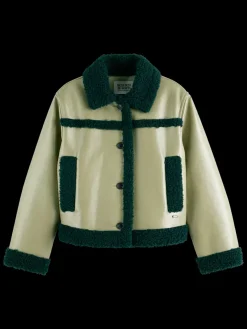 Sale Scotch & Soda VINYL JACKET WashedSage