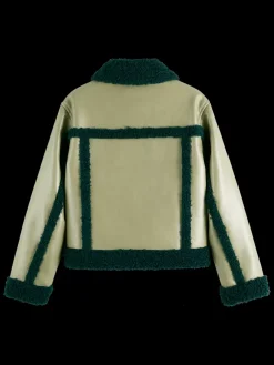 Sale Scotch & Soda VINYL JACKET WashedSage