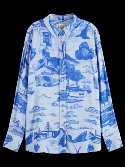Hot Scotch & Soda VISCOSE PRINTED RELAXED FIT SHIRT