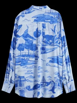 Hot Scotch & Soda VISCOSE PRINTED RELAXED FIT SHIRT