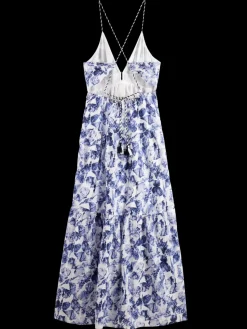 Clearance Scotch & Soda WAISTED MAXI DRESS ShellBatikBlue