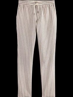 Hot Scotch & Soda Warren - straight fit yarn-dyed jogger WhiteNavyRedStripe