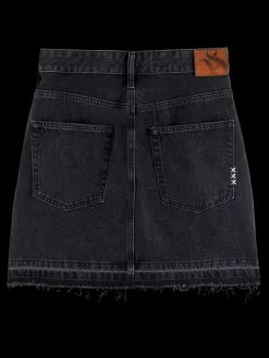 Discount Scotch & Soda WASHED BLACK DENIM MINI SKIRT WITH CARGO POCKETS CityBuzz