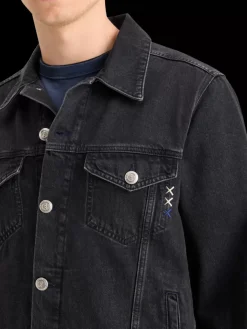 Discount Scotch & Soda WASHED BLACK DENIM TRUCKER JACKET CityBuzz